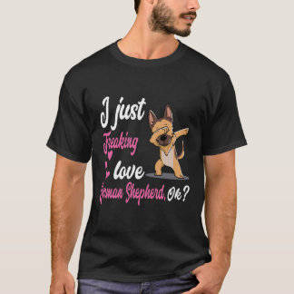 T-shirt 8 J'adore tout simplement les bergers allemands OK