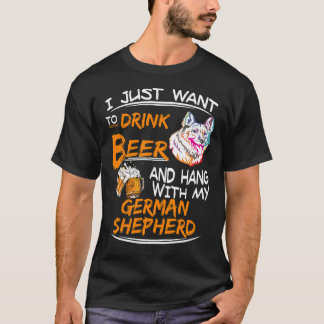 T-shirt 8 Je veux juste boire de la bière et traîner avec