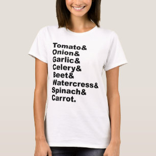 T-shirt 8 légumes bénéfiques qui vont très bien ensemble