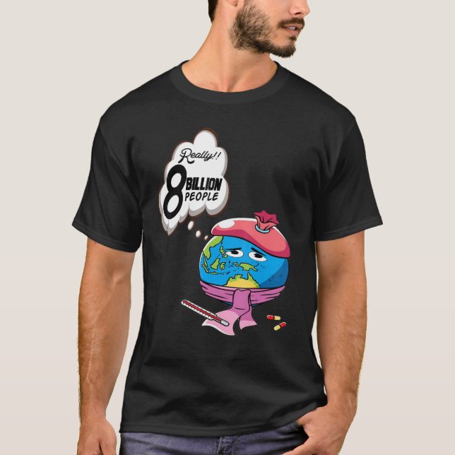 T-shirt 8 milliards de personnes (Devant)