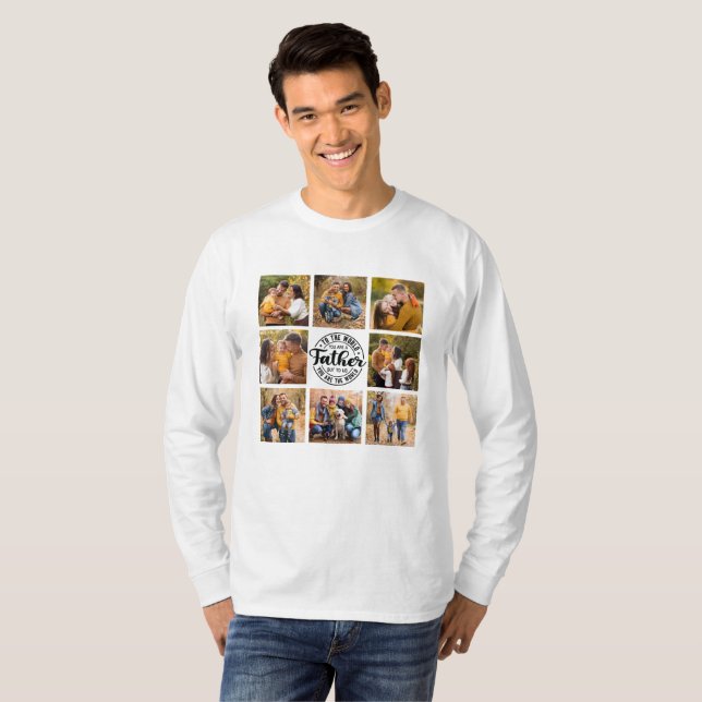 T-shirt 8 Photo Collage Toutes les occasions Le meilleur p (Devant entier)