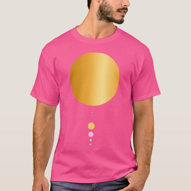 T-shirt 8 Planètes Système Solaire Astronomie (Devant)