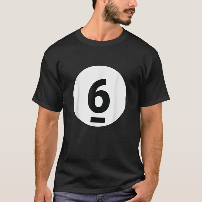 T-shirt 8 Pool Ball 6 Billiards Costume Halloween Group Ma (Devant)