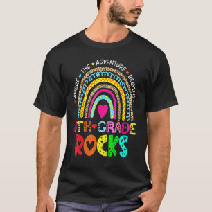 T-shirt 8e année Rocks 8e année Retour à l'école Rainbo