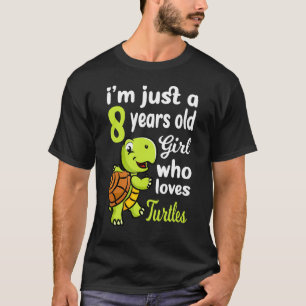 T-shirt 8e anniversaire aime sa tortue