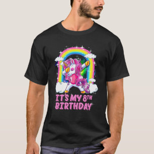 T-shirt 8e anniversaire Dabbing Unicorn Anniversaire Fille