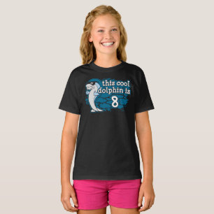 T-shirt 8e anniversaire de l'enfant Ce dauphin Cool est hu