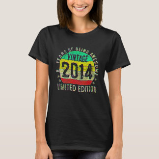 T-shirt 8e anniversaire Funny Vintage 2014 Limited Edition
