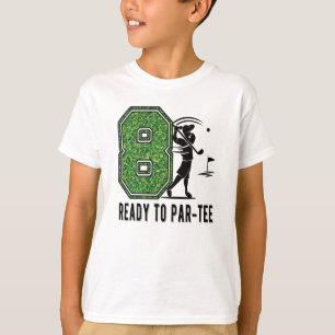 T-shirt 8e anniversaire Gift Golf Player 8 année Vieux ga