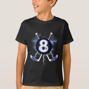 T-shirt 8e anniversaire - Hockey sur glace 8 ans cadeau