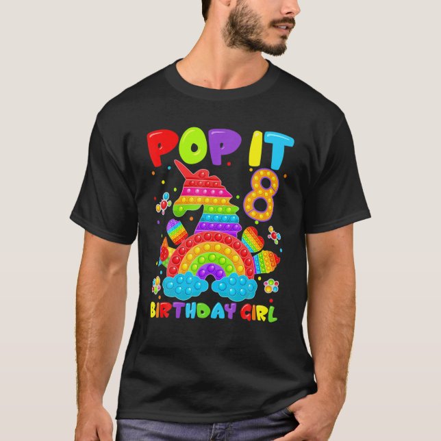 T-shirt 8E Anniversaire Jouet Fidget Pop It Anniversaire F (Devant)