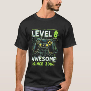 T-shirt 8e anniversaire Joueur 8 an Vieux Anniversaire drô