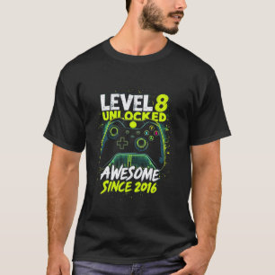 T-shirt 8e anniversaire Joueur 8 an Vieux Anniversaire drô