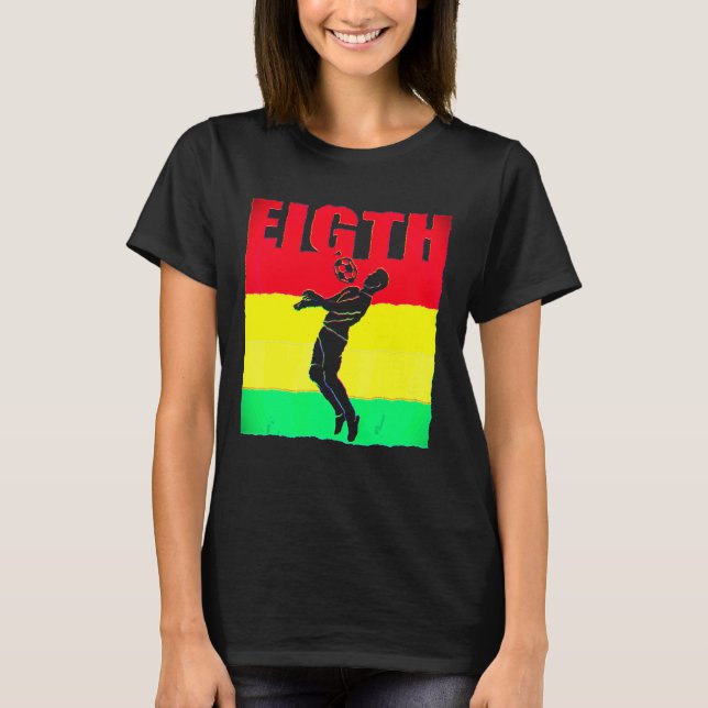 T-shirt 8e anniversaire pour garçons fille 8 ans Football  (Devant)