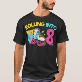 T-shirt 8e anniversaire Roller Skate 1