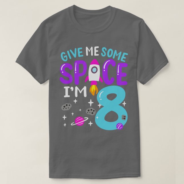 T-shirt 8e anniversaire Space Rocket (Design devant)