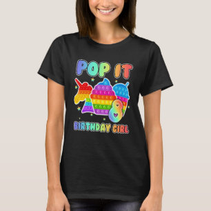 T-shirt 8e anniversaire Unicorn Fidget Pop It Birthday Gir