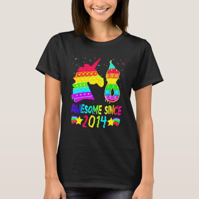 T-shirt 8e anniversaire Unicorn Fidget Pop It Birthday Gir (Devant)