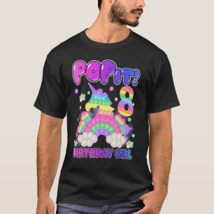 T-shirt 8e anniversaire Unicorn Fidget Pop It Birthday Gir
