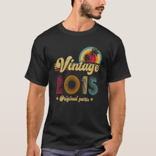 T-shirt 8e anniversaire Vintage 2015 Pièces originales Ann