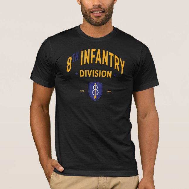 T-shirt 8e Division d'infanterie - Militaire américain (Devant)