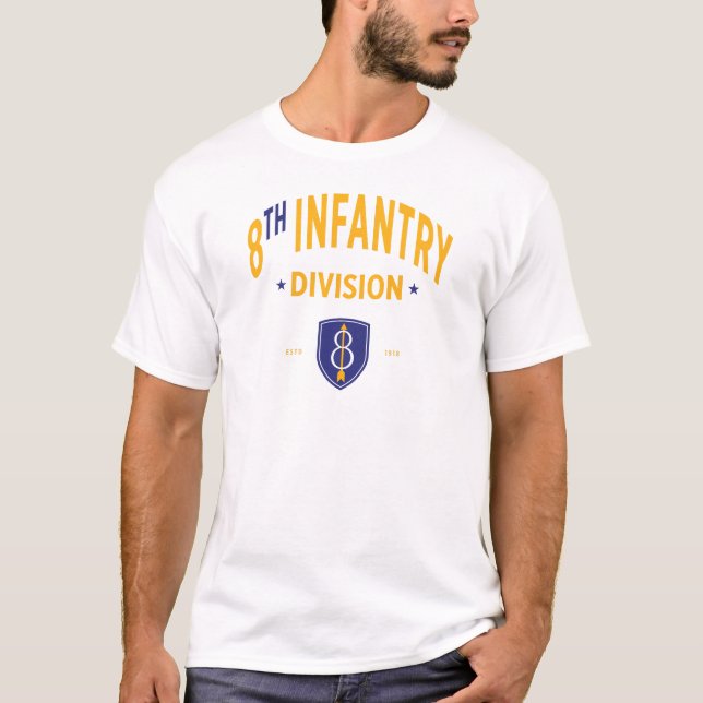 T-shirt 8e Division d'infanterie - Militaire américain (Devant)
