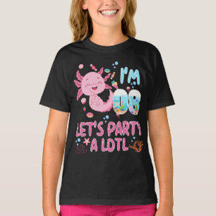 T-shirt 8e Je suis 8 Anniversaire fille Axolotl Lover cade
