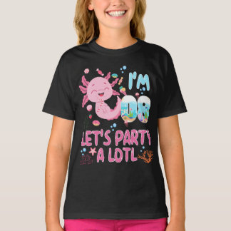 T-shirt 8e Je suis 8 Anniversaire fille Axolotl Lover cade