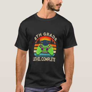 T-shirt 8E Niveau Terminé Gamer Vintage Graduation