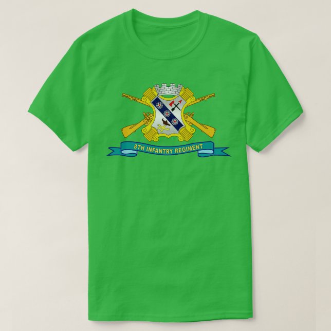 T-shirt 8e régiment d'infanterie avec Br Ribbon X (Design devant)