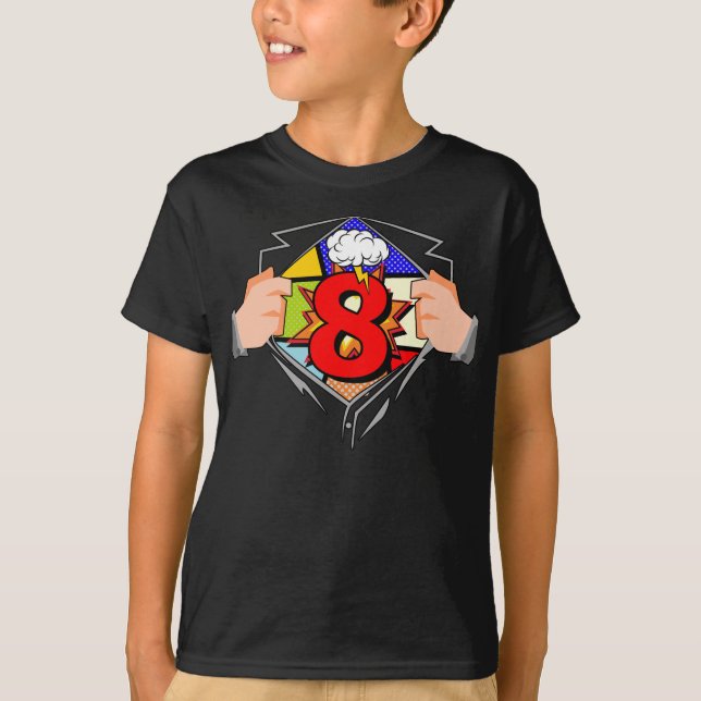 T-shirt 8ème Anniversaire comique (Devant)