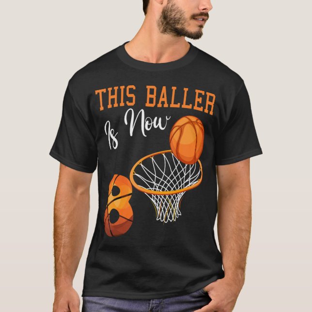 T-shirt 8ème anniversaire de basket-ball (Devant)