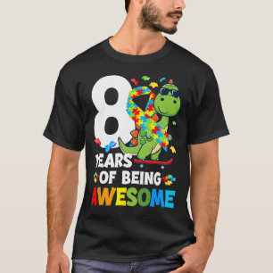 T-shirt 8ème fête d'anniversaire d'autisme Enfant autiste