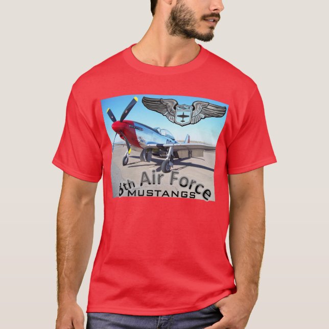 T-shirt 8ème Mustangs de l'Armée de l'Air (Devant)