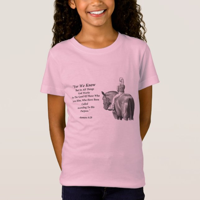 T-Shirt 8h28 de ROMAINS : DESSIN AU CRAYON : CHEVAL, FILLE (Devant)