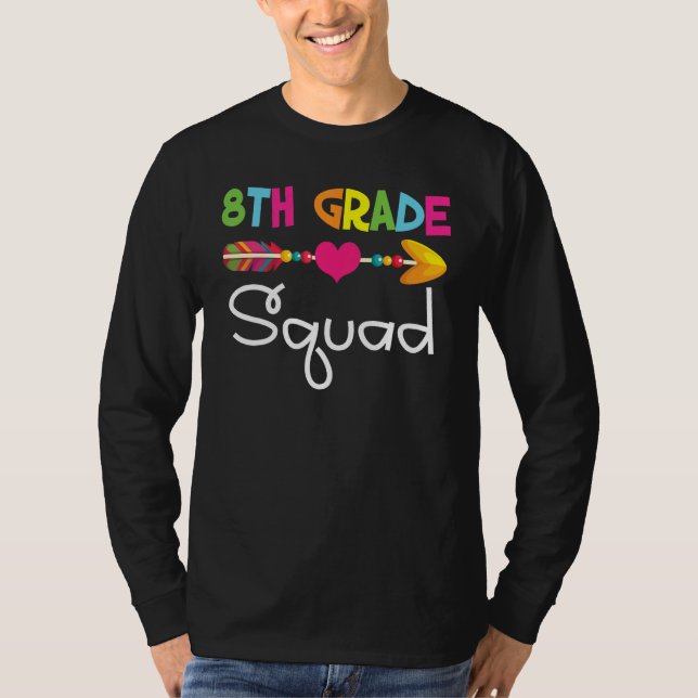 T-shirt 8th Eighth Grade Squad Back To School Teacher Stud (Devant)