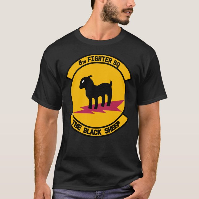 T-shirt 8th Fighter Squadron &quot;The Black Sheep&quot; ( (Devant)