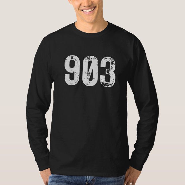 T-shirt 903 Area Code Tyler TX Mobile Telephone Area Code  (Devant)