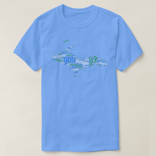 T-shirt 906, Lake Superior, Upper Peninsula of Michigan  (Design devant)