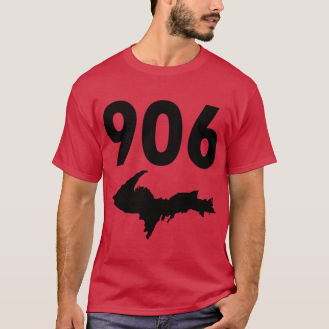T-shirt 906 Upper Peninsula Shirt Yooper Upper Michigan (Devant)