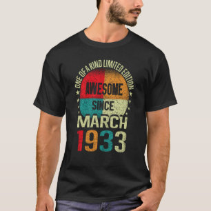 T-shirt 90 ans de stupéfaction depuis mars 1933 90ème Birt