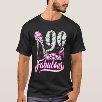 T-shirt 90 Et Fabuleux 90E B-Day Chaussures De Diamant Ros