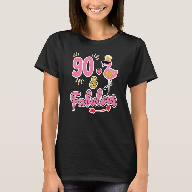 T-shirt 90 & Fabuleux depuis 1932 90e anniversaire 90 ans  (Devant)