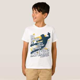 T-shirt 90 minutes je donne un coup de pied Joueur de foot