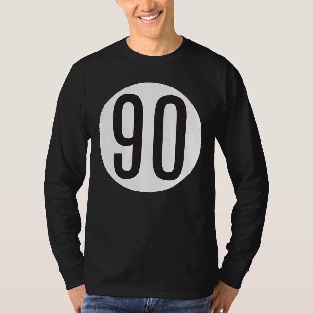 T-shirt 90 noir/blanc (Devant)