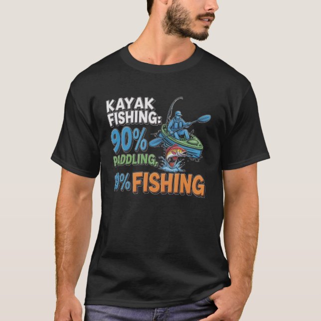 T-shirt 90 Paddling Angling Kayaker Kayak Fishing Kayaking (Devant)