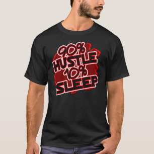 T-shirt 90 pour cent de hâte, 10 pour cent de sommeil --