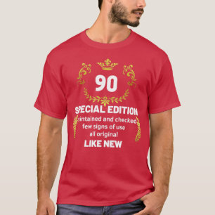 T-shirt 90e anniversaire drôle cadeau 90 ans