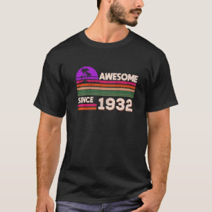 T-shirt 90e anniversaire Hommes Femmes stupéfiant depuis 1