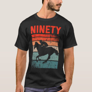 T-shirt 90e Anniversaire Horse Rider Fan 90 ans Homme Wom